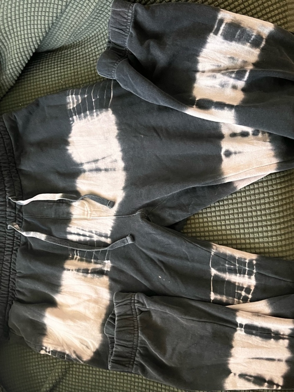 Black & White Tie-Dye Jogger Sweatpants